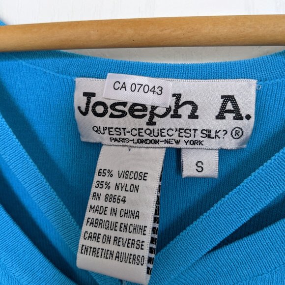 3/$30 Joseph A. Sky Blue Sweater Top with Strap & Loop neckline - Picture 5 of 5